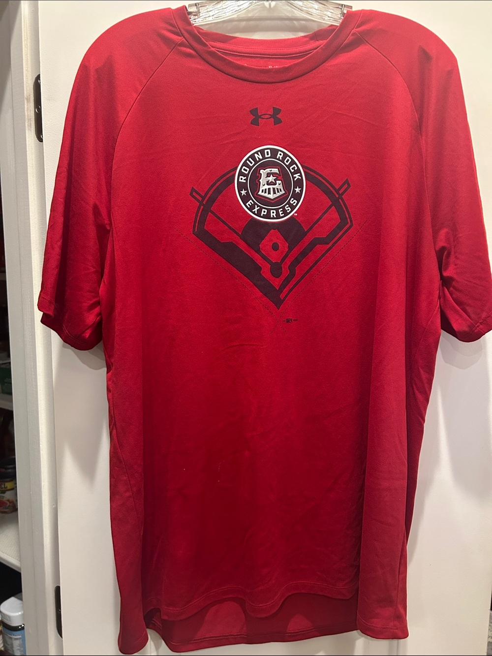 Under Armour Red Round Rock Express Baseball Diamond  Performance Tee XL